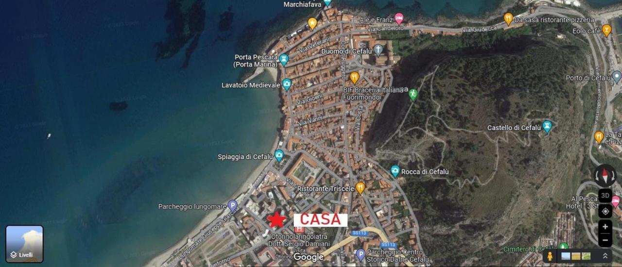 Апартаменты New Sea House Vicino La Spiaggia Del Lungomare Чефалу Экстерьер фото